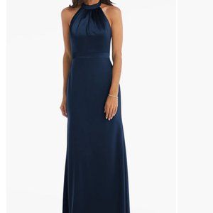 After Six | Halter Neck Charmeuse & Crepe Gown